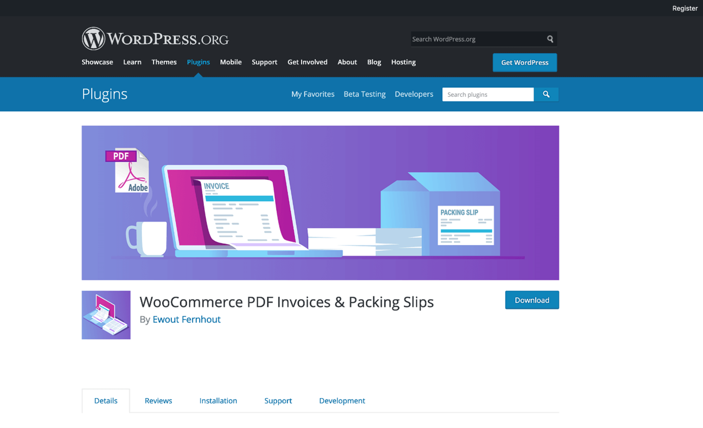 WooCommerce PDF Invoices & Packing Slips on WordPress.org