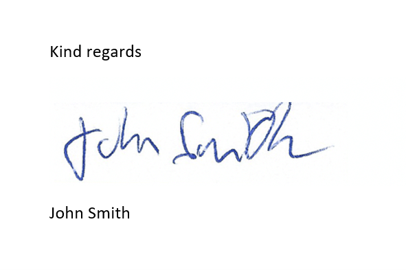 Signature as a graphic