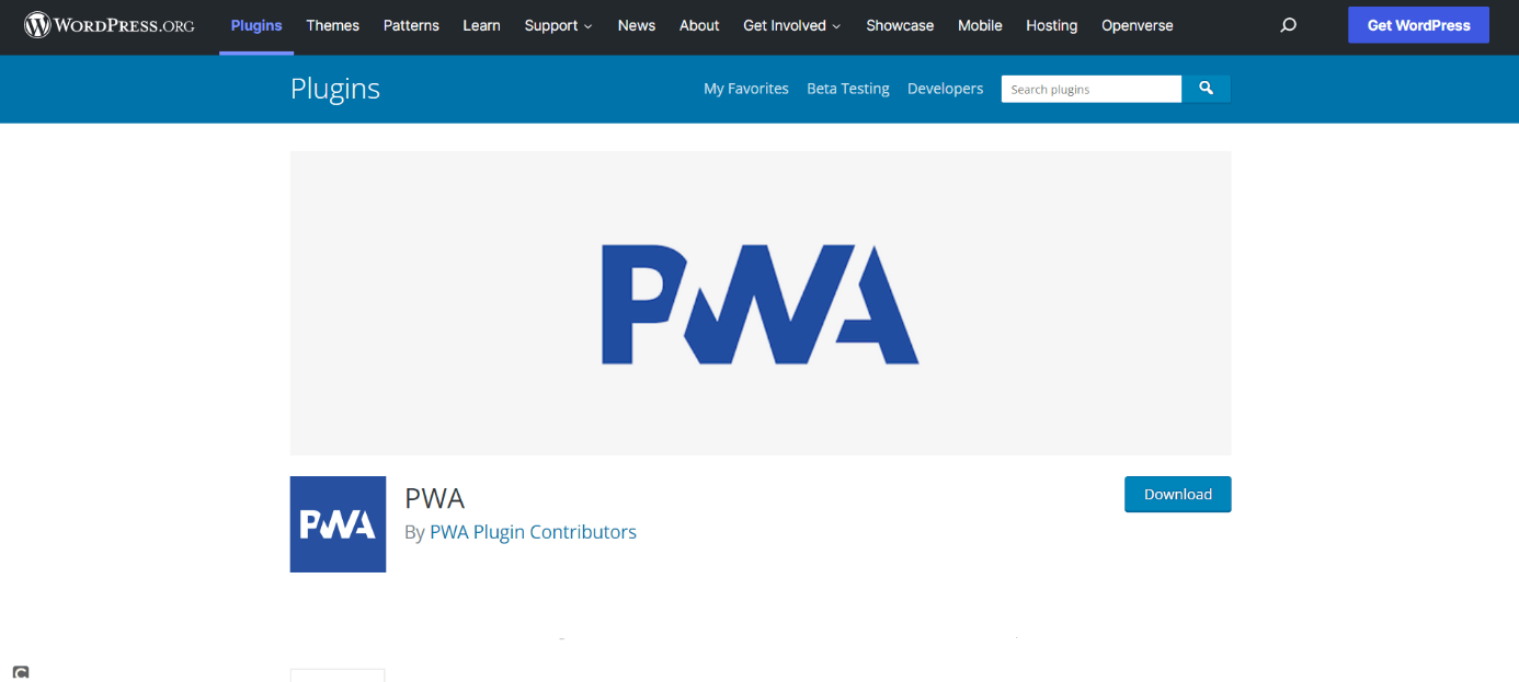 PWA plugin