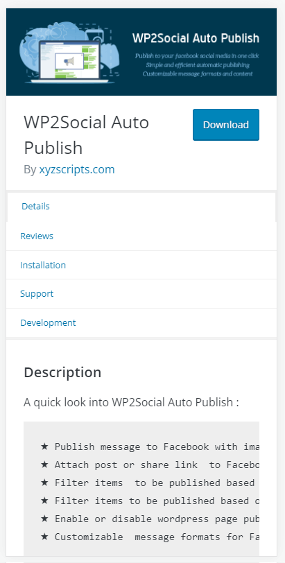 “WP2Social Auto Publish” on wordpress.org