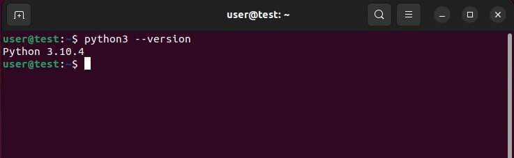 Ubuntu terminal: Check Python version