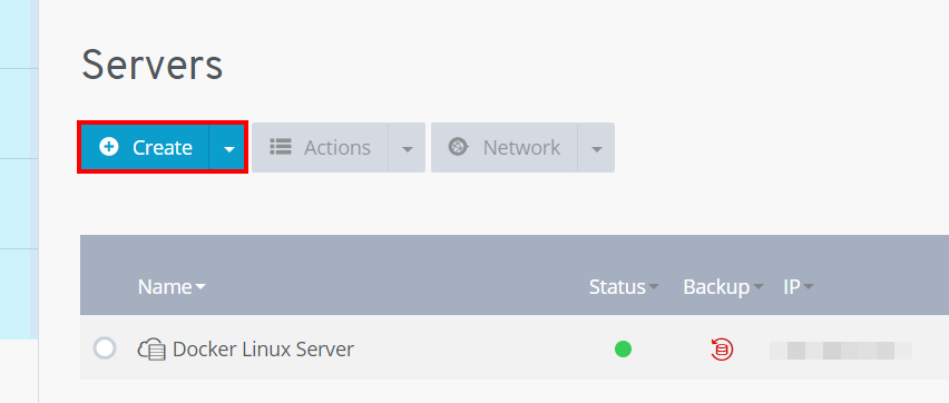 Create a Docker/Linux server in IONOS Cloud Panel Create a Docker/Linux server in IONOS Cloud Panel