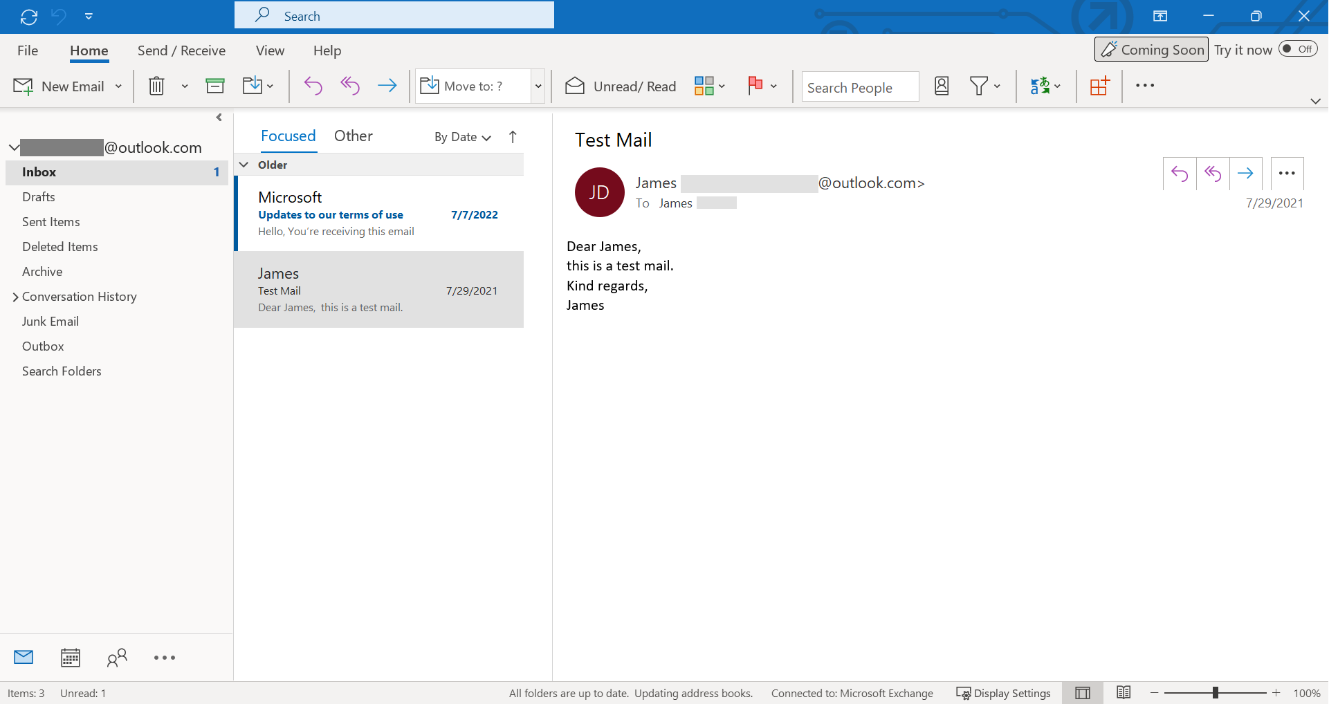 Overview of Outlook mail