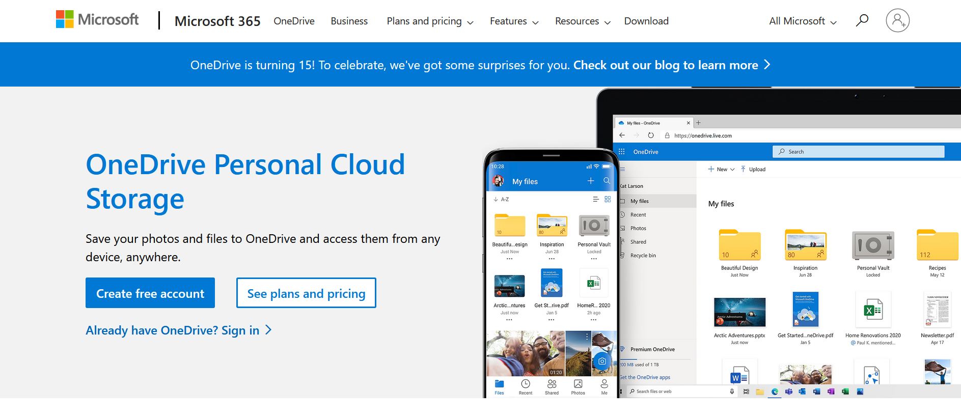 Overview of OneDrive cloud storage