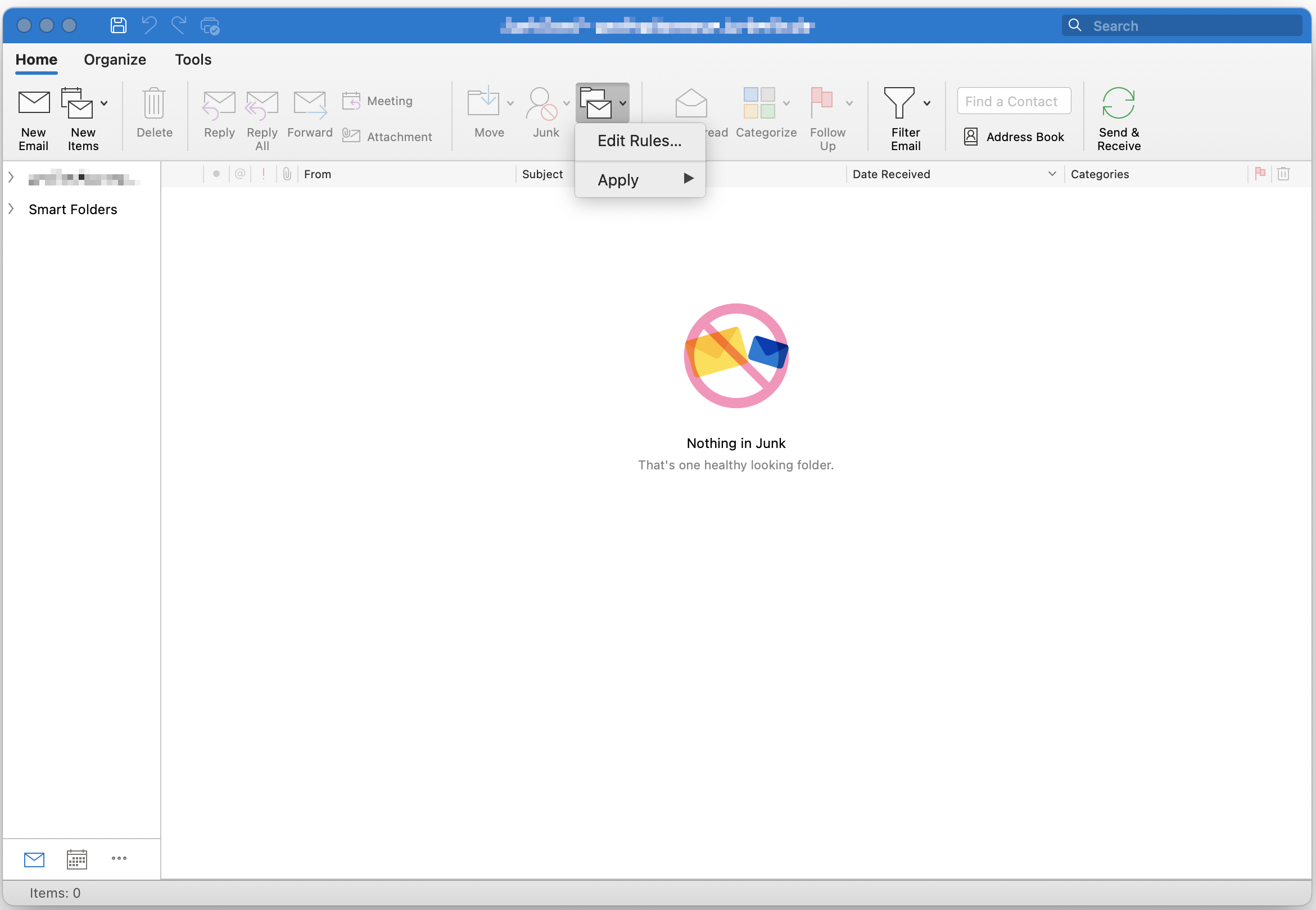 Menu bar in Outlook for Mac Menu bar in Outlook for Mac