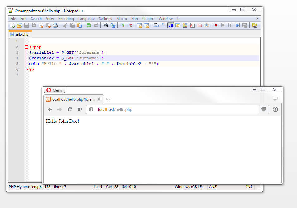 Data being passed using $_GET Data being passed using $_GET