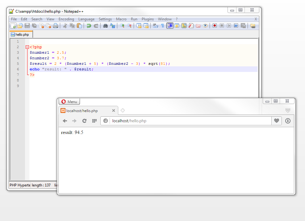 Calculation with floating point numbers and bracketed terms Calculation with floating point numbers and bracketed terms