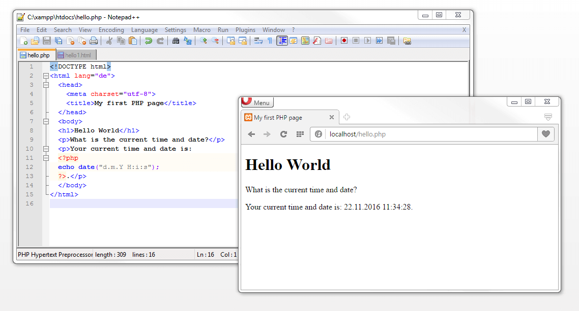 Integration of PHP in HTML Integration of PHP in HTML