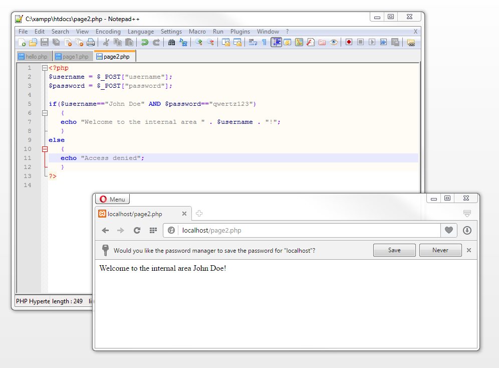 Password query with two conditions Password query with two conditions