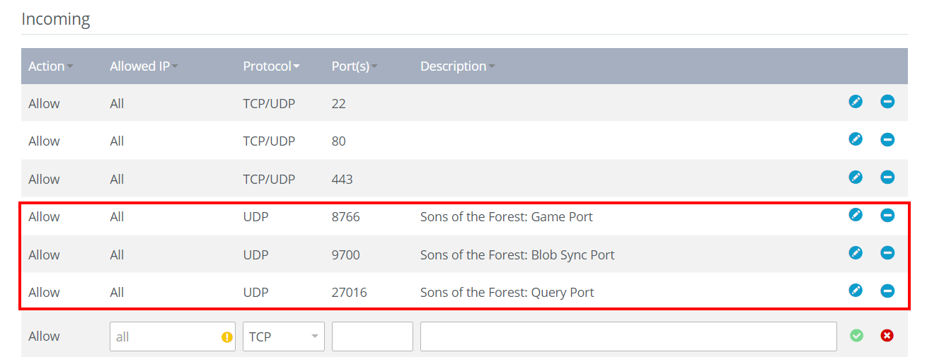 Sons of the Forest Ubuntu server: Port opening with IONOS