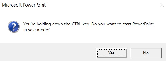 Recover PowerPoint: safe mode Recover PowerPoint: safe mode