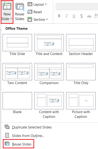 Recover unsaved PowerPoint: reuse slides