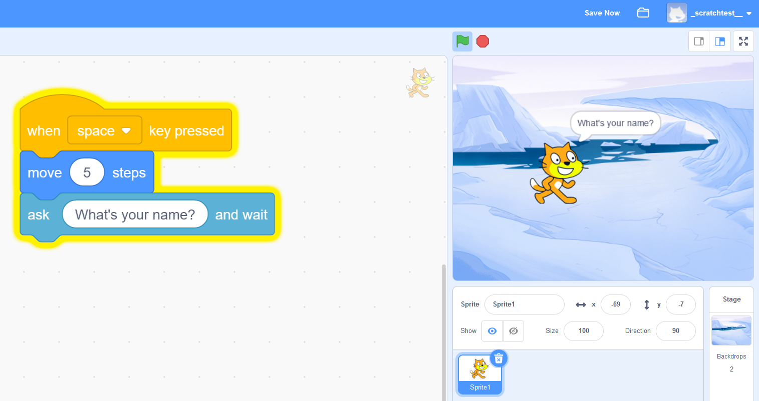 Simple Clicker Game Program in Scratch 3.0 