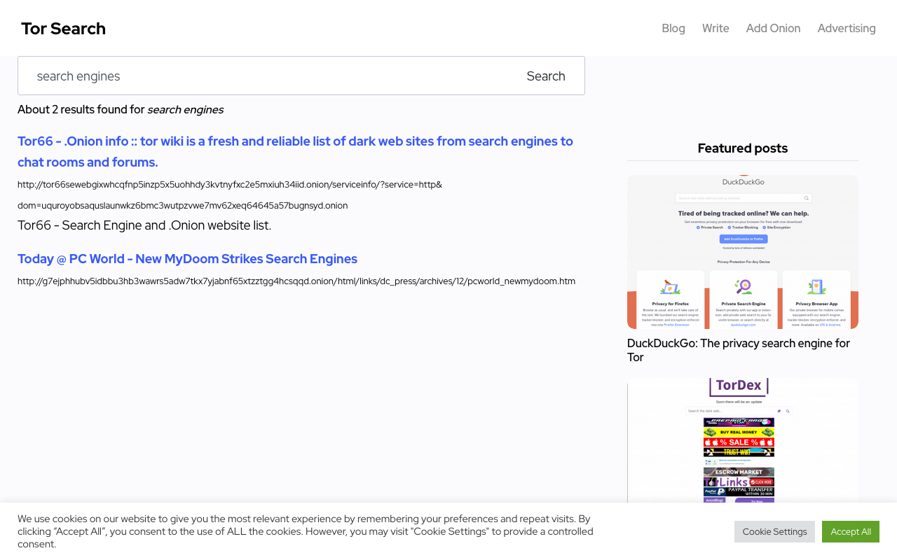 Tor Search results for the term “search engines” Tor Search results for the term “search engines”