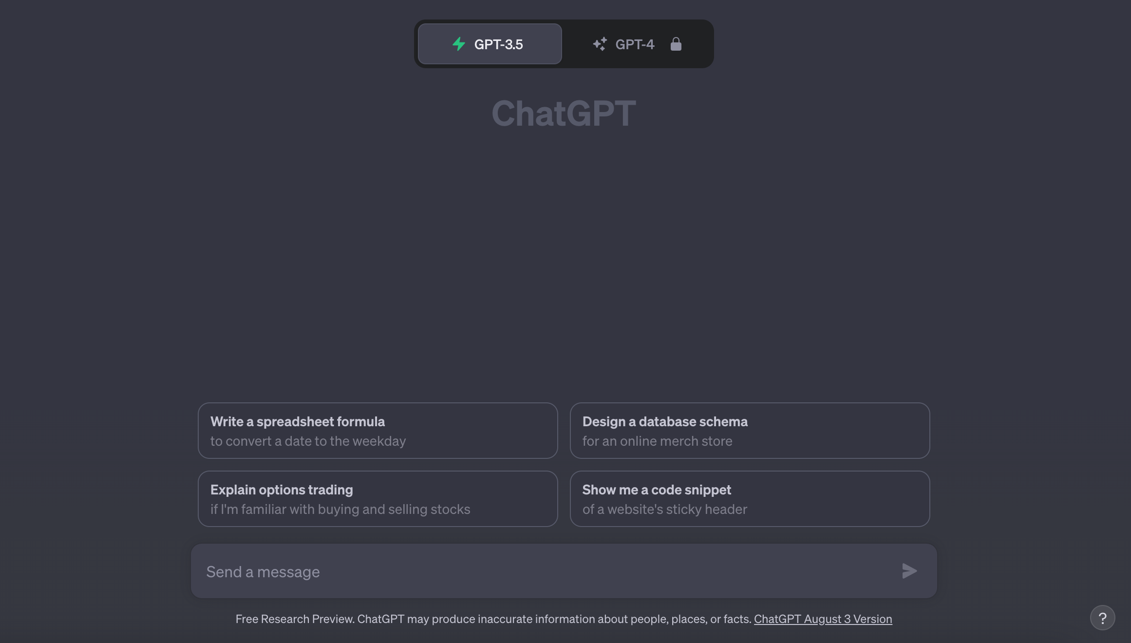 Screenshot of ChatGPT’s user interface