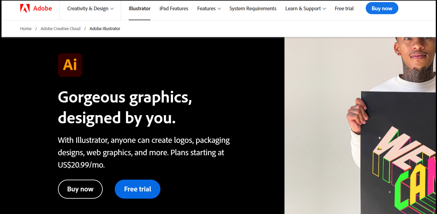 Adobe Illustrator website