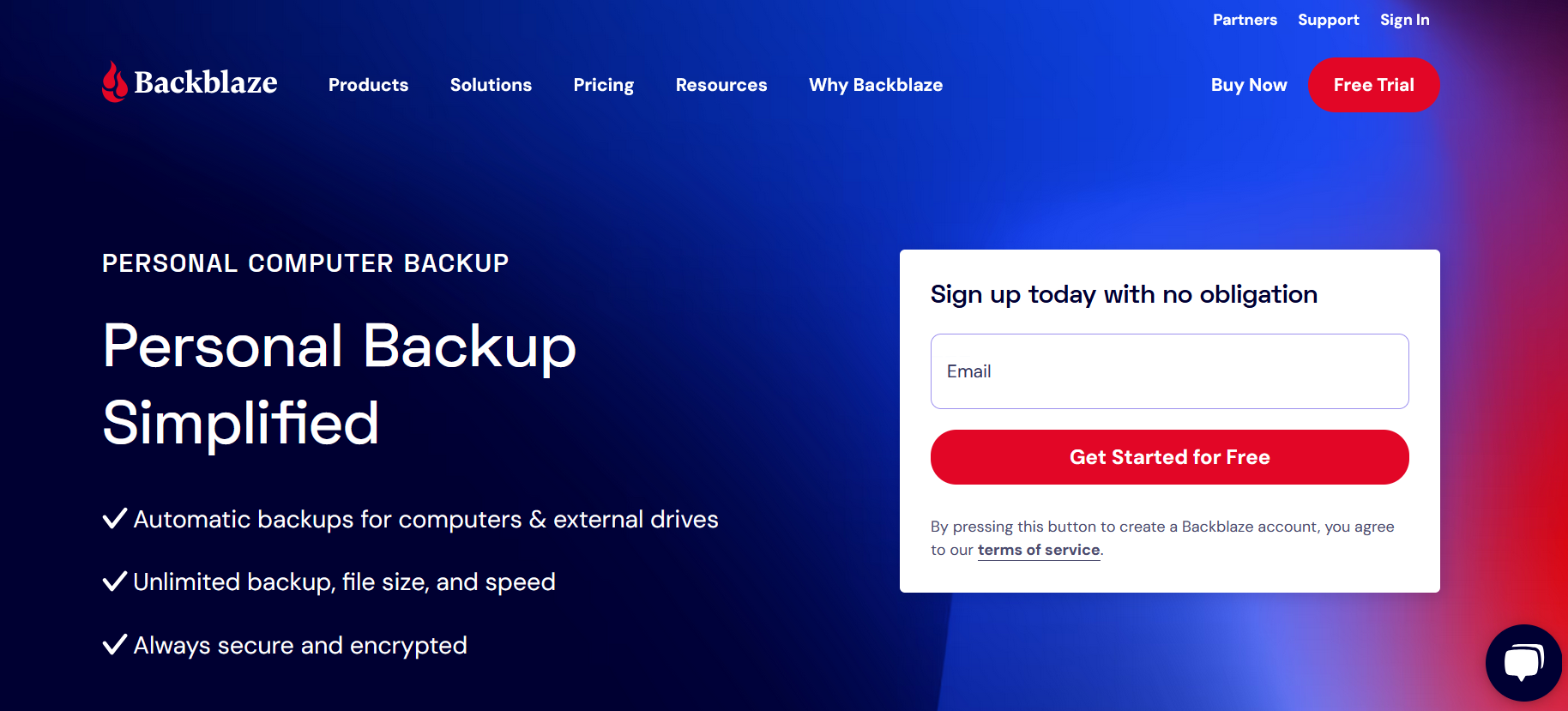 Backblaze website Image: Backblaze website