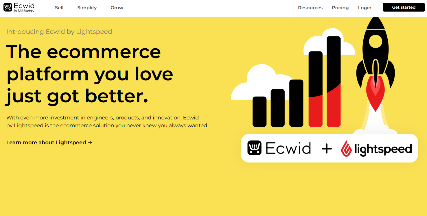Ecwid website screenshot Ecwid website screenshot