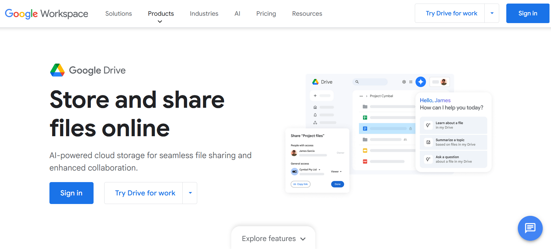 Google Drive website Image: Google Drive website