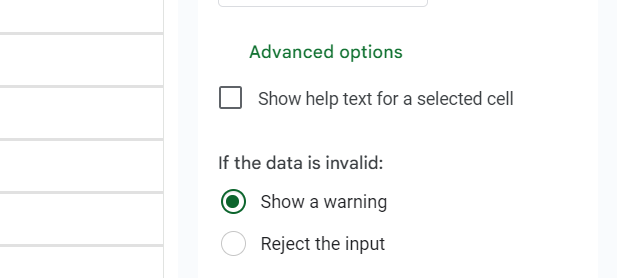 Google Sheets: Activate a warning for drop-down lists Google Sheets: Activate a warning for drop-down lists