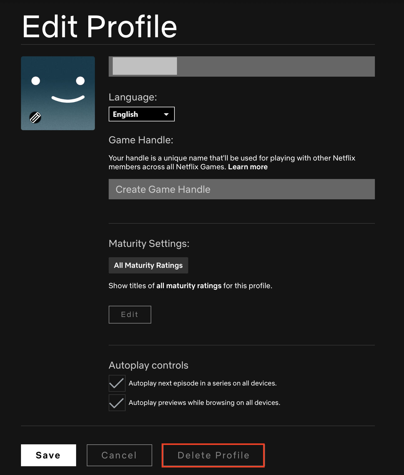 Netflix: Edit or delete a profile Netflix: Edit or delete a profile