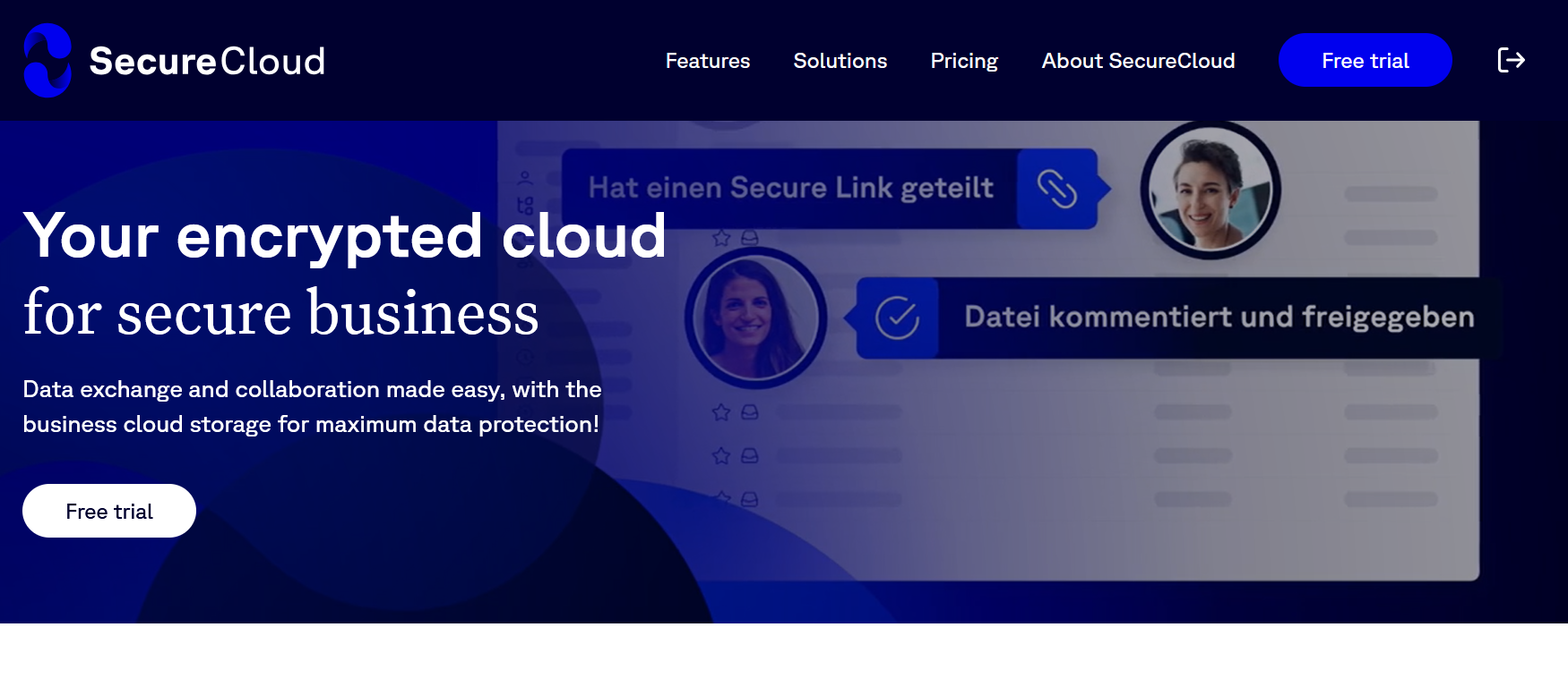 Secure Cloud website Image: Secure Cloud website