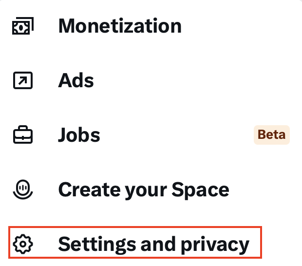 Twitter: “Settings and privacy” Image: Twitter: “Settings and privacy”