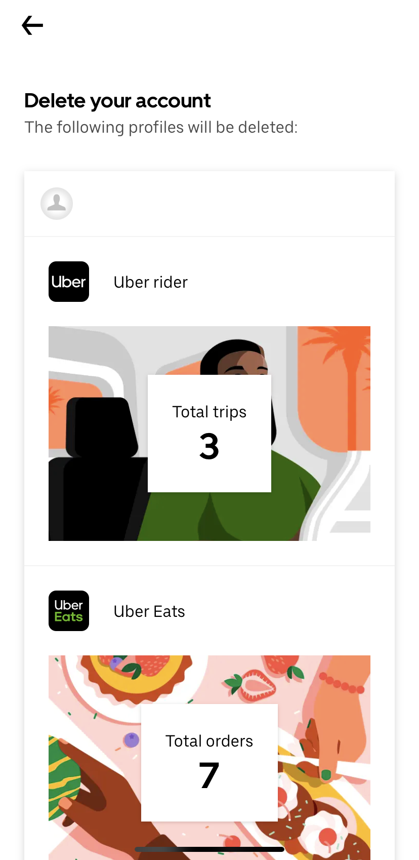 Deleting your Uber account Deleting your Uber account
