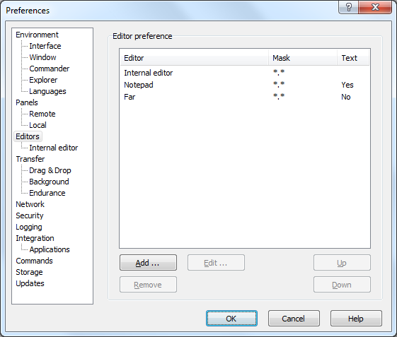 WinSCP supports the integration of external editors such as Eclipse or Notepad++