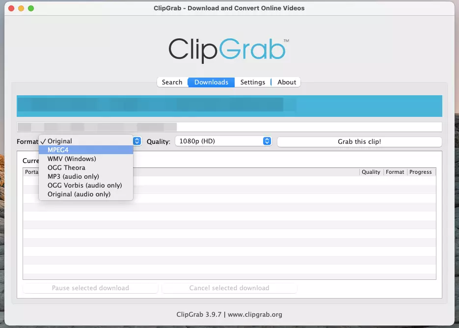 Image: Screenshot ClipGrab