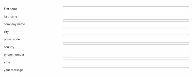 Image: Joomla contact form created using visforms