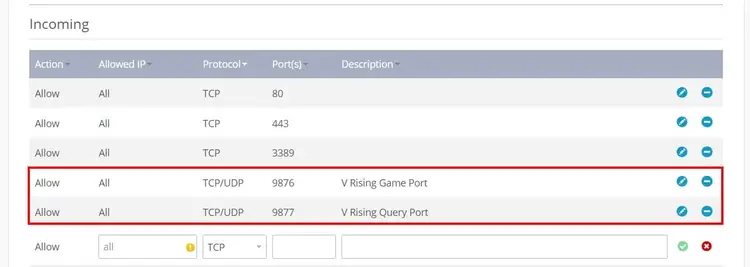 Release ports in IONOS Cloud Panel Release ports in IONOS Cloud Panel