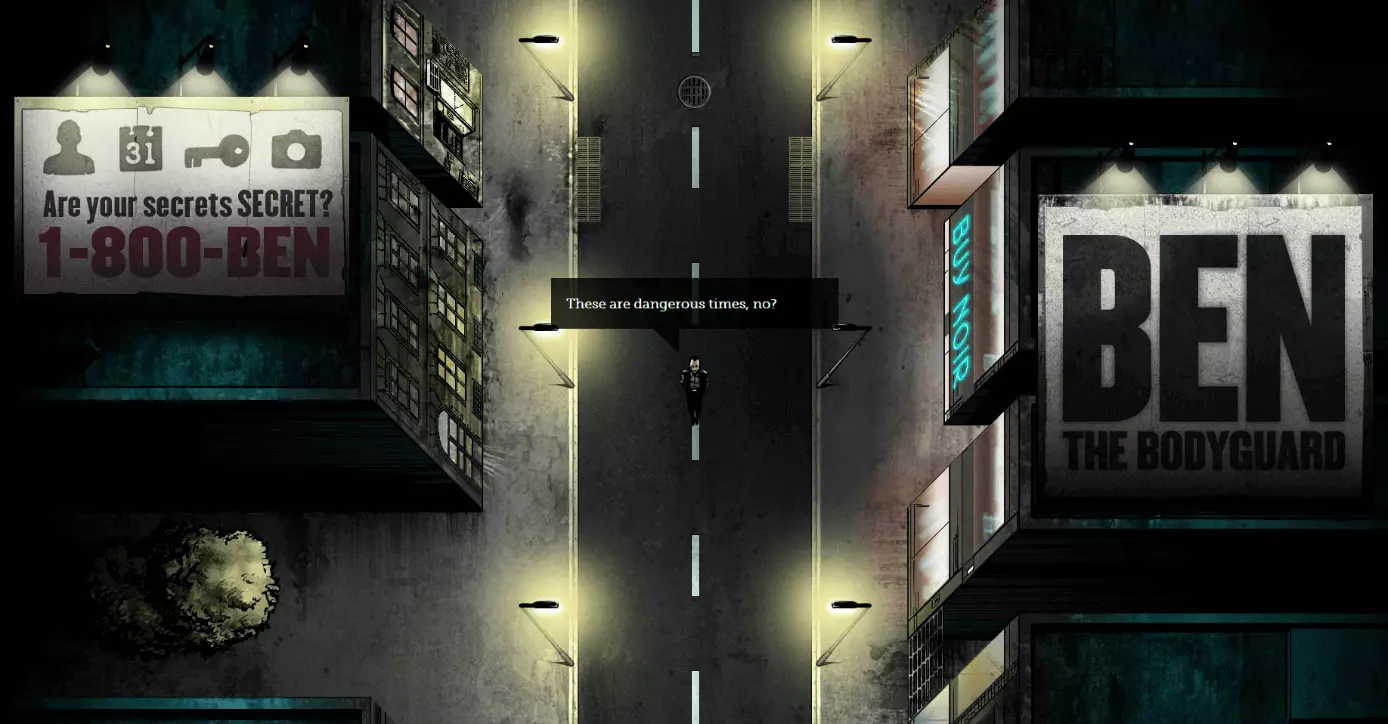 Image: Screenshot of the parallax website, benthebodyguard.com