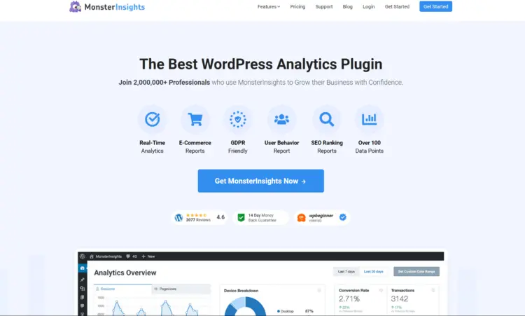Website of MonsterInsights Website of MonsterInsights