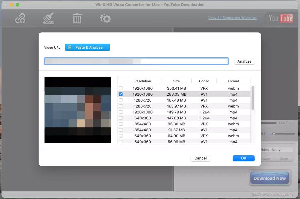 Image: Screenshot WinX HD Video Converter