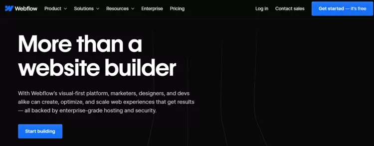Webflow website builder landing page Webflow website builder landing page