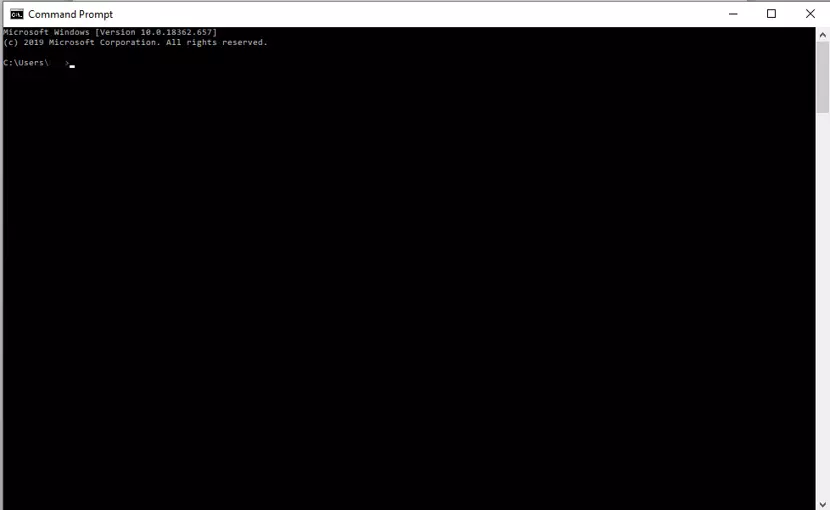 Image: Windows 10 command line