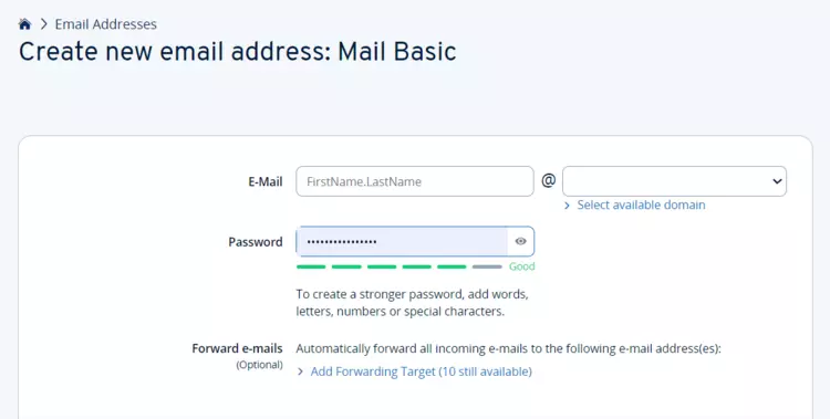 Create new family email address in an IONOS customer account Create new family email address in an IONOS customer account
