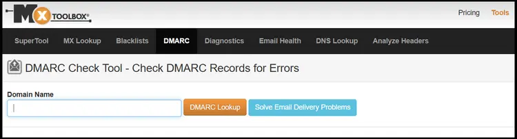 Web browser: MxToolbox website Web browser: MxToolbox website