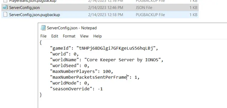 Core Keeper: Server configuration in the ServerConfig.json file Core Keeper: Server configuration in the ServerConfig.json file