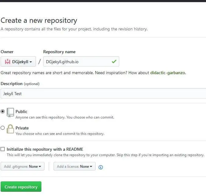 Creating a GitHub repository Creating a GitHub repository