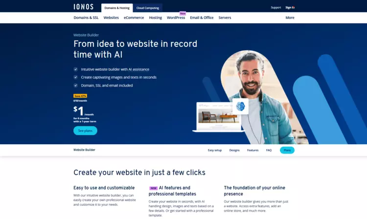 IONOS Website Builder landing page IONOS Website Builder landing page