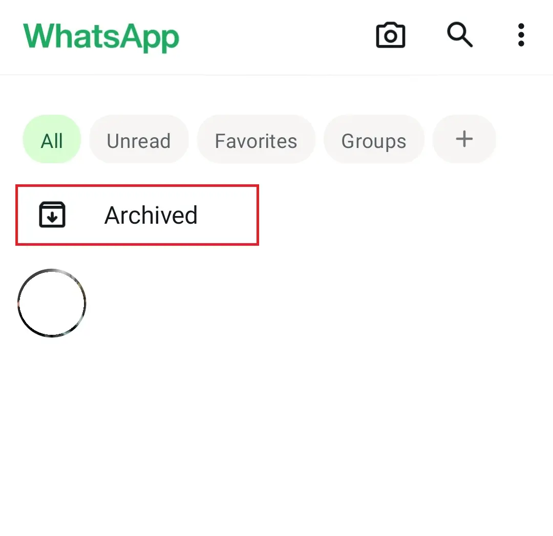 Android screenshot of the WhatsApp’s “Archived” option Image: Android screenshot of the WhatsApp’s “Archived” option
