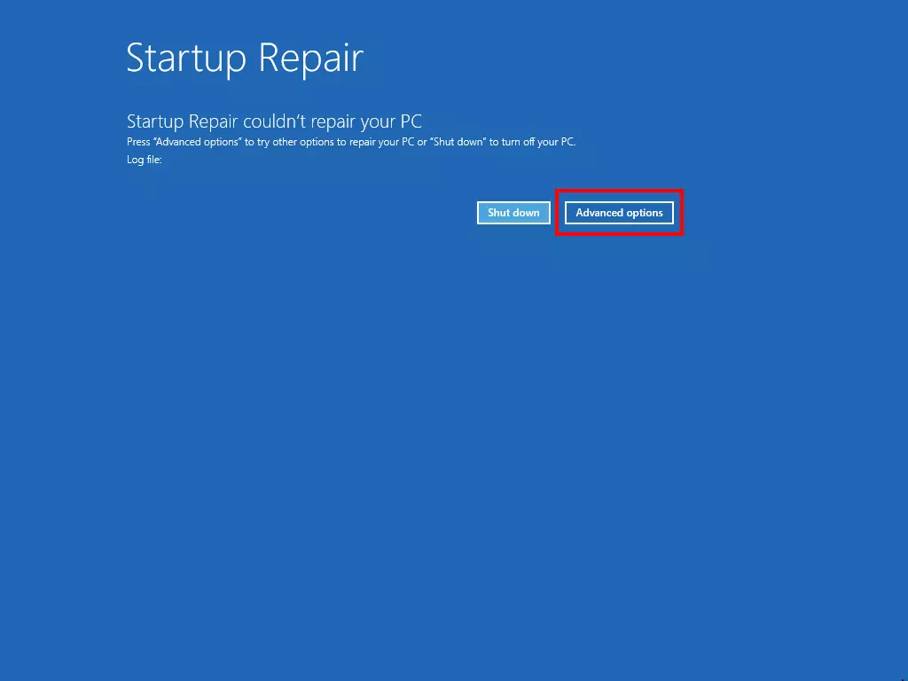 Image: Windows 8: startup repair couldn’t repair PC