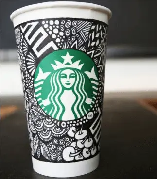 Illustrated Cup from Starbucks. Illustrated Cup from Starbucks.