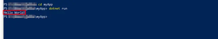Windows PowerShell: Running the “Hello World” app Windows PowerShell: Running the “Hello World” app