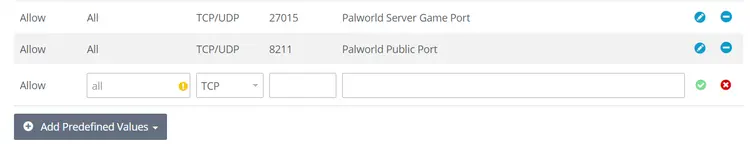 Palworld server: Open ports in the IONOS customer center Palworld server: Open ports in the IONOS customer center