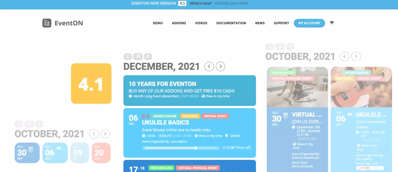 Image: Screenshot of EventOn website