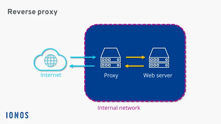 Schematic representation of a reverse proxy Schematic representation of a reverse proxy