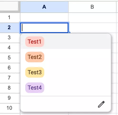 Edit Google Sheets drop-down list with editing tool Edit Google Sheets drop-down list with editing tool